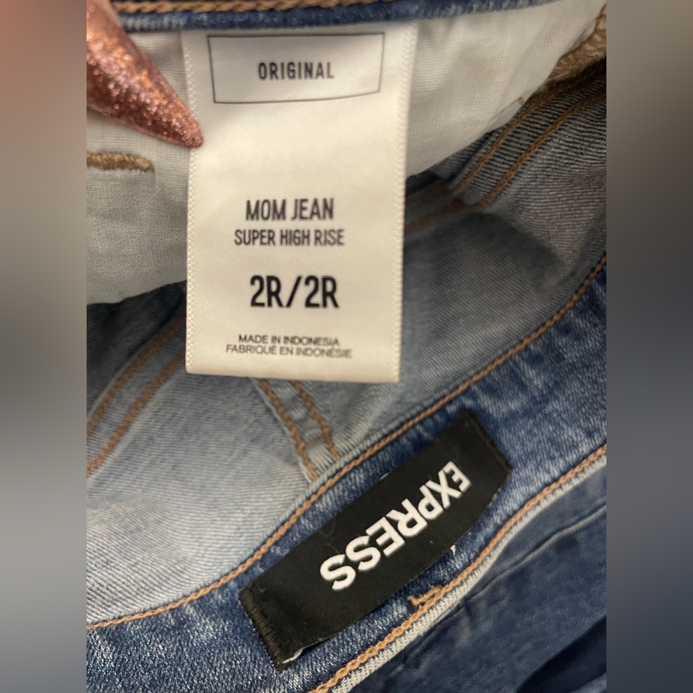 Express Denim Super High Rise Ribcage Jeans - Picture 4 of 5